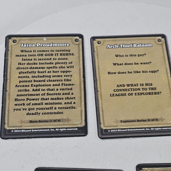 Blizzcon 2014 2015 Hearthstone Hero Class Set of 5 Card Warcraft Blizzard - Picture 9 of 10